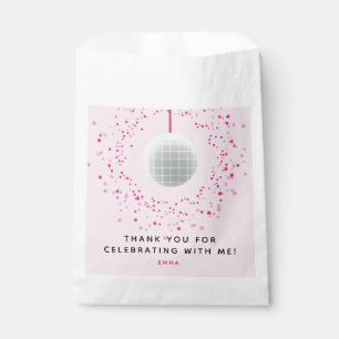 Dance Disco Ball Party Custom Pink Black Party Favour Bags