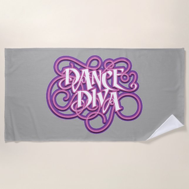 Dance Diva Beach Towel (Front)