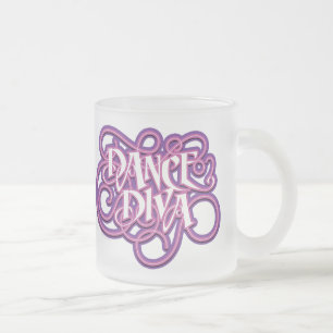 Dance Diva Frosted Glass Coffee Mug