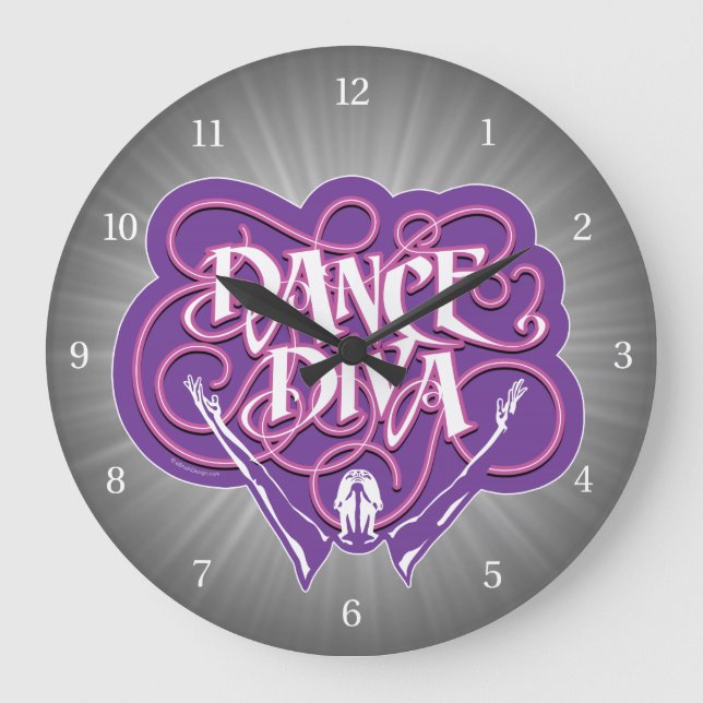 Dance Diva Large Clock (Front)