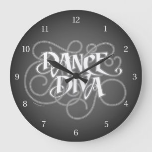 Dance Diva Large Clock