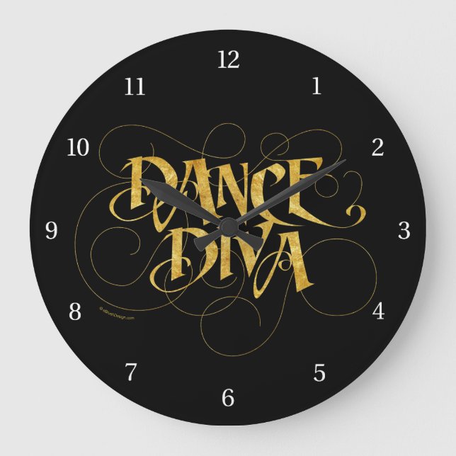 Dance Diva Large Clock (Front)