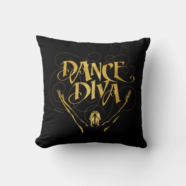 Dance Diva Throw Pillow (Front)