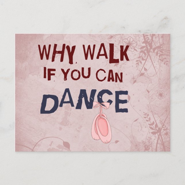 Dance don´t  Walk Postcard (Front)