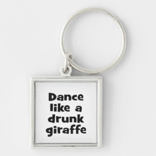 Dance drunk giraffe bf key ring