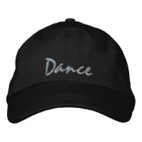 Dance Embroidered Cap, Dancer Theme