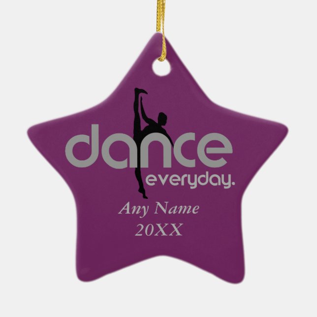 Dance Everyday Ceramic Tree Decoration (Back)