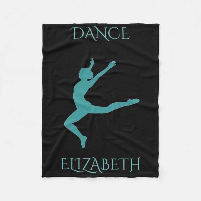 Dance fleece blanket personalised. (Front)