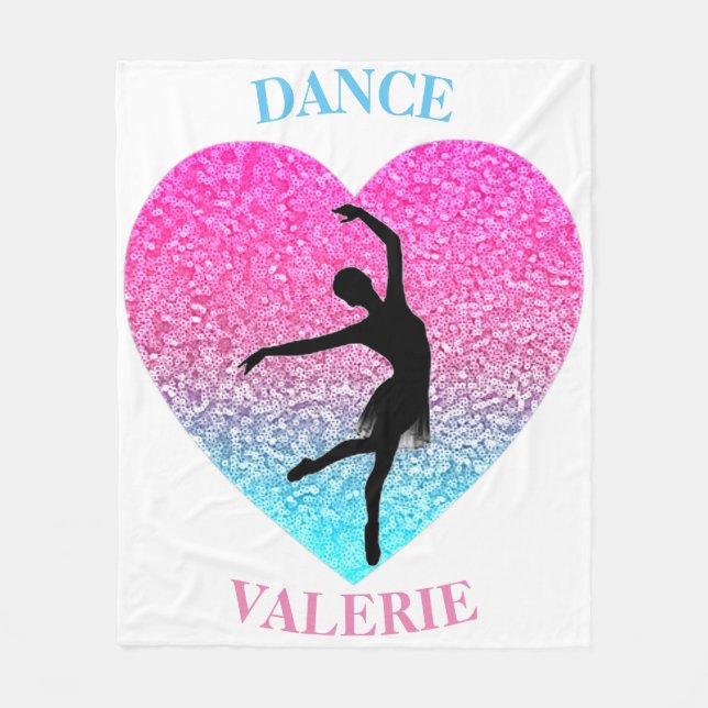 Dance Fleece Blanket w/ Personalised Name (Front)