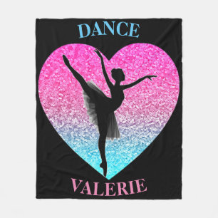 Dance Fleece Blanket w/ Personalised Name