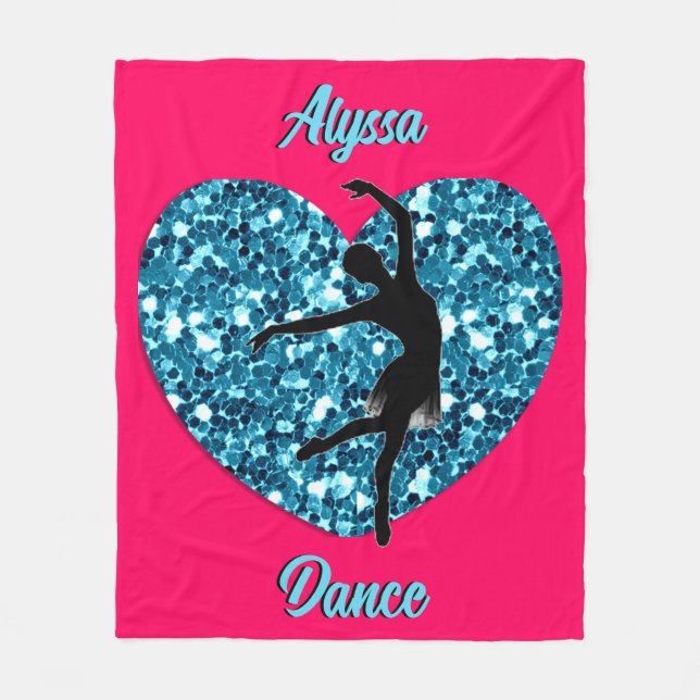 Dance Fleece Blanket w/ Personalised Name (Front)