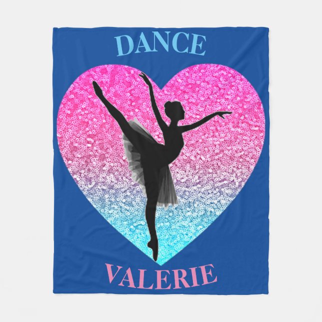 Dance Fleece Blanket w/ Personalised Name (Front)