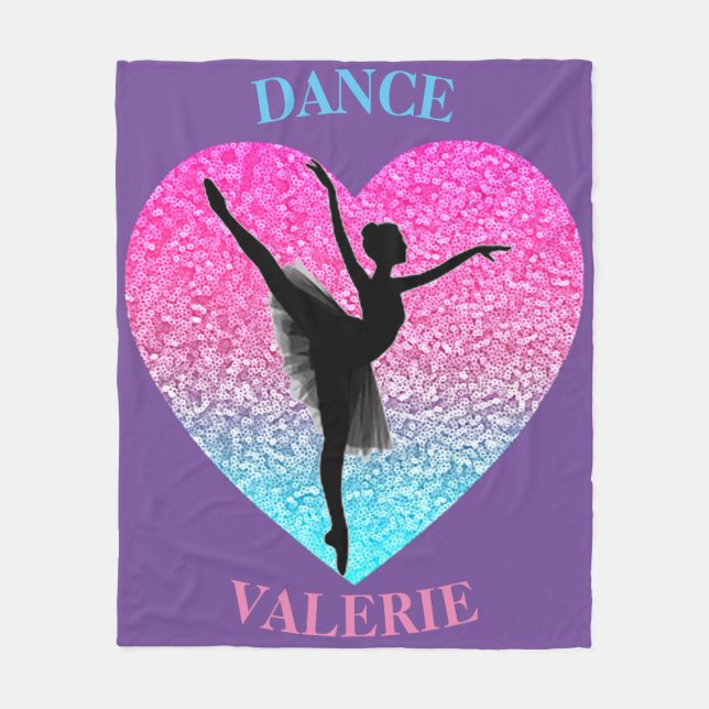 Dance Fleece Blanket w/ Personalised Name (Front)