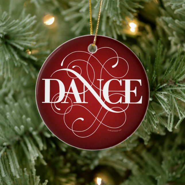 Dance Flourish Ceramic Ornament (Tree)