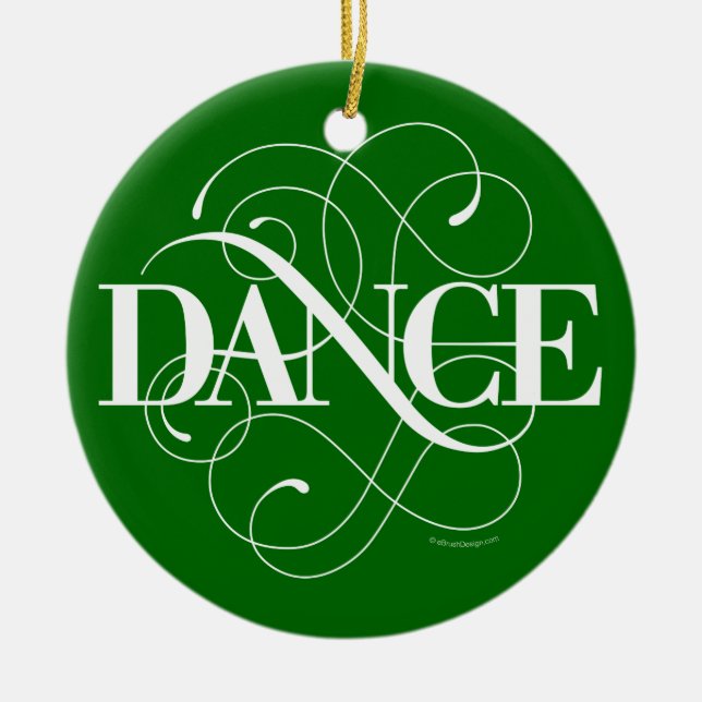 Dance Flourish Ceramic Tree Decoration (Front)