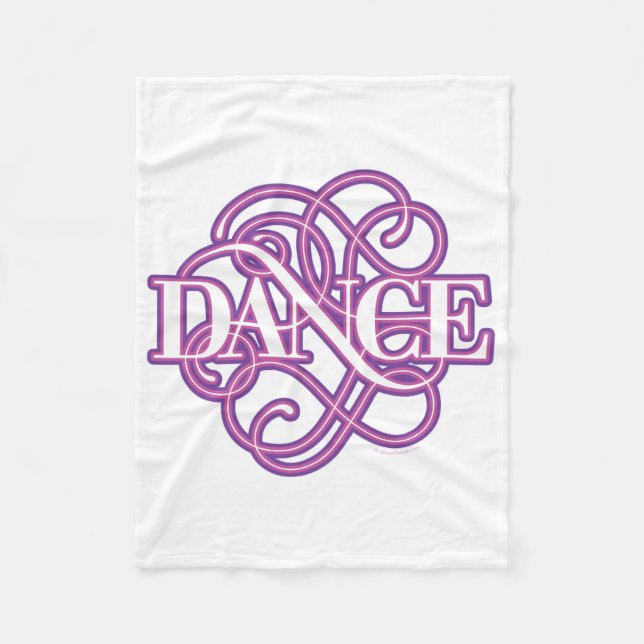 Dance Flourish Fleece Blanket (Front)