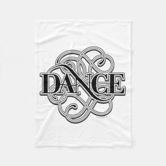 Dance Flourish Fleece Blanket (Front)