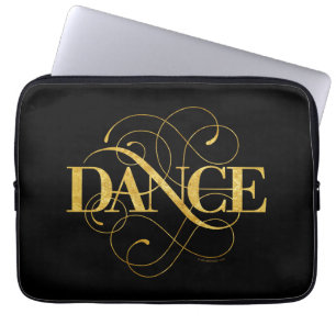 Dance Flourish (gold) Laptop Sleeve