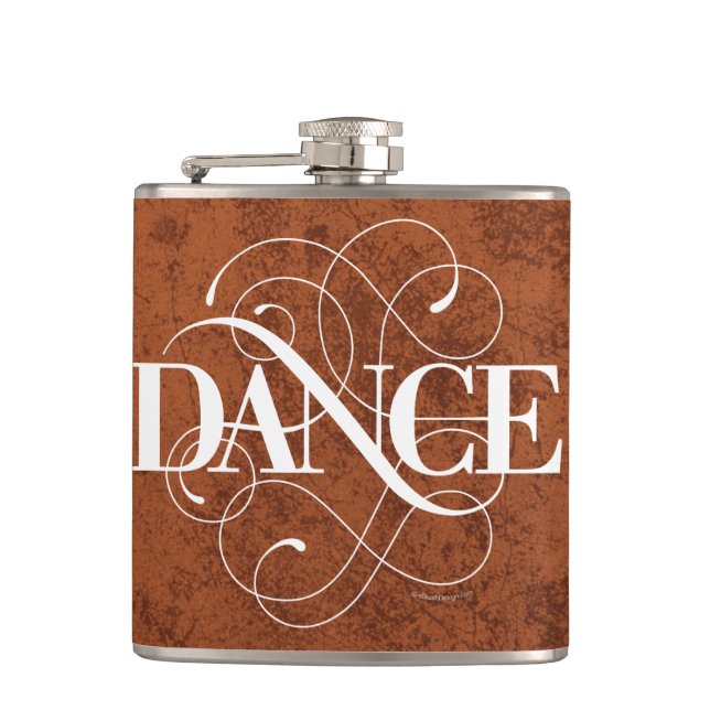 Dance Flourish Hip Flask (Front)