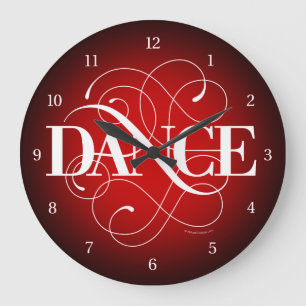 Dance Flourish Large Clock
