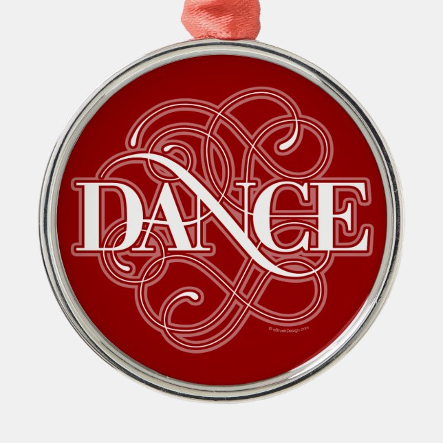 Dance Flourish Metal Tree Decoration (Front)