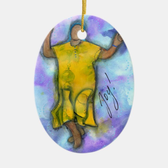 Dance for Joy Ceramic Tree Decoration (Front)