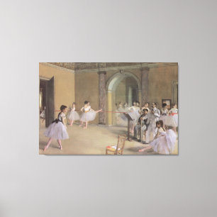 Dance Foyer at the Opera by Edgar Degas Canvas Print