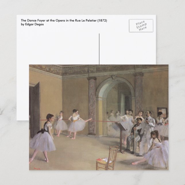 Dance Foyer at the Opera by Edgar Degas Postcard (Front/Back)