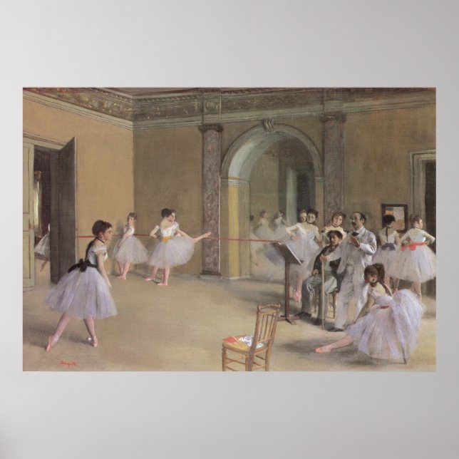 Dance Foyer at the Opera by Edgar Degas Poster (Front)