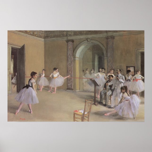Dance Foyer at the Opera by Edgar Degas Poster (Front)