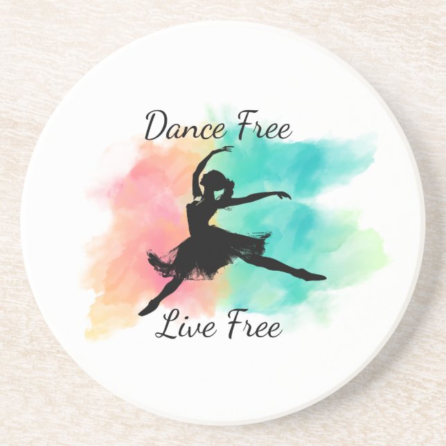 Dance Free Live Free Dance Keychain Coaster (Front)