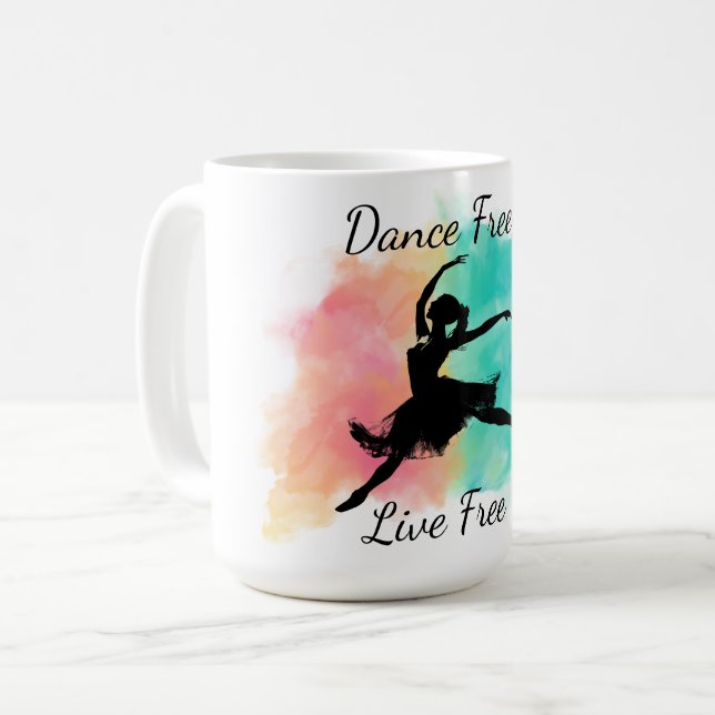 Dance Free Live Free Dance Keychain Coffee Mug (Front Left)