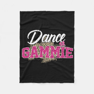 Dance Gammie Leopard Funny Dancing Gammie Mother's Fleece Blanket