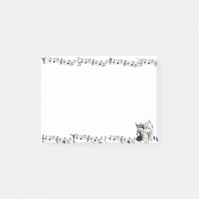 Dance Genres silhouettes and Music Post-It Notes (Front)