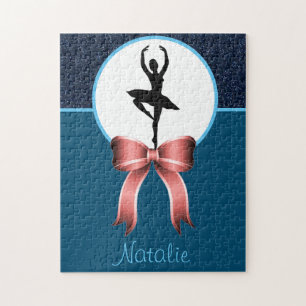 Dance Girls Glitter and Bow Jigsaw Puzzle