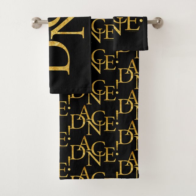 Dance! (Gold) Bath Towel Set (Insitu)