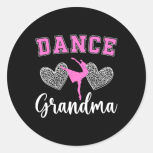 Dance Grandma Hearts Dancing Grandma Of A Dancer G Classic Round Sticker