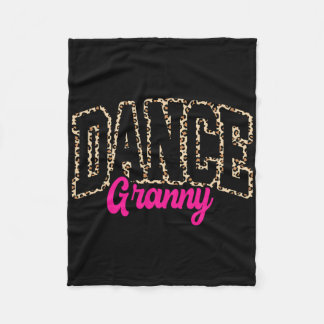 Dance Granny Leopard Dancing Granny Life Girls Wom Fleece Blanket