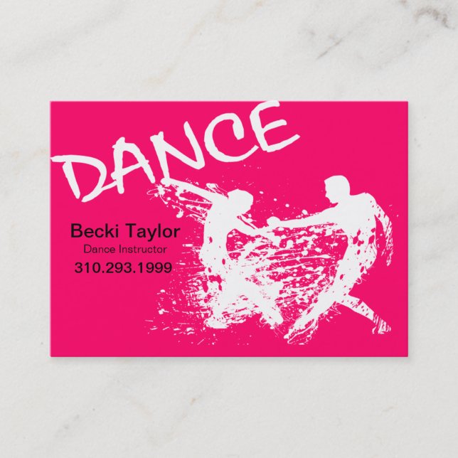 Dance Grunge - Choreographer, Dancer, Instructor Business Card (Front)