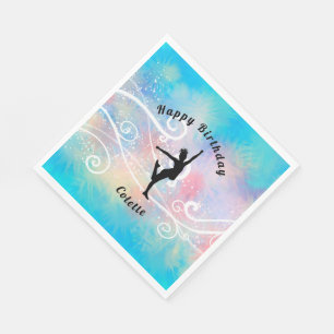 Dance Happy Birthday Custom Swirl Napkin