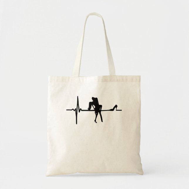 Dance Heart Beat with Stiletto She Tote Bag (Front)