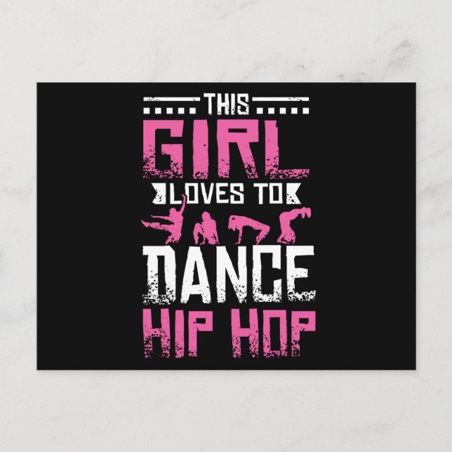 Dance Hip Hop Girl Postcard (Front)