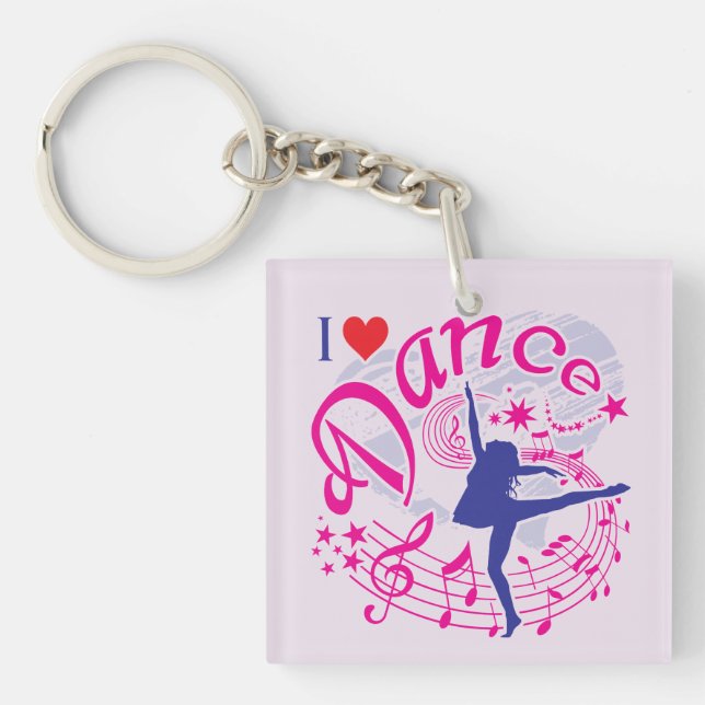 Dance - I Love Dance Key Ring (Front)