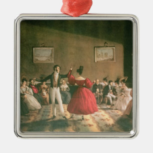 Dance in a Salon in Buenos Aires, c.1831 (w/c on p Metal Tree Decoration