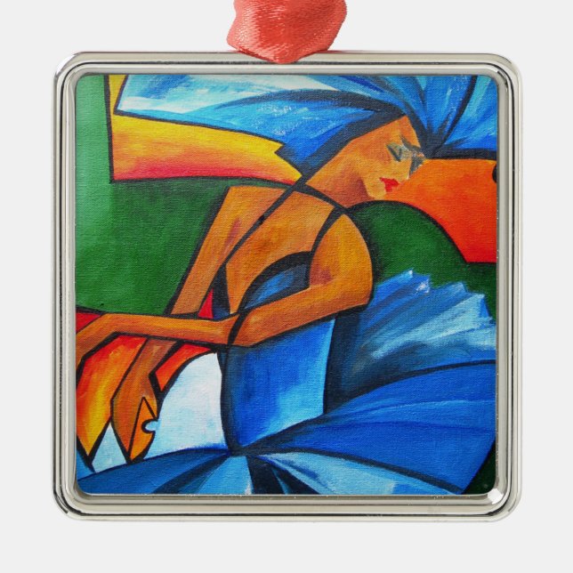 Dance in blue 2008 metal tree decoration (Front)