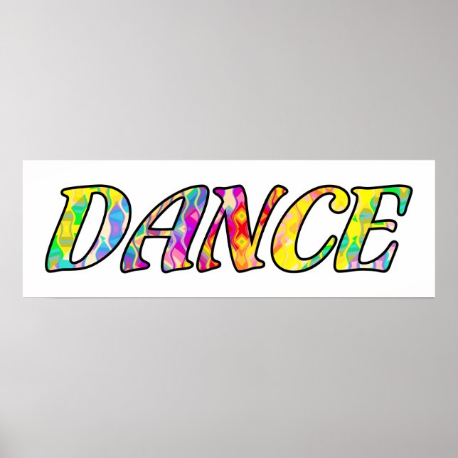Dance in Bright Prismatic Rainbow Colors Poster (Front)