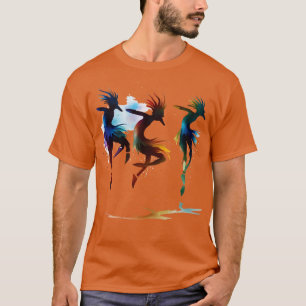Dance In The Dust Storm Kokopelli Art T-Shirt