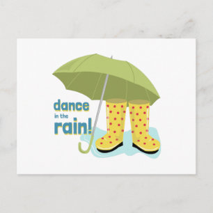 Dance In The Rain! Postcard