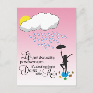 Dance in the Rain Postcard