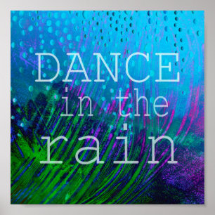 dance in the rain poster on abstract art